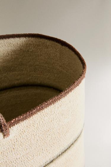 SEAGRASS BASKET WITH HANDLES - Light beige by Zara - Image 2