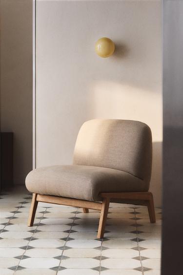 ACCENT CHAIR UPHOLSTERED IN LINEN - Dark beige by Zara - Image 5