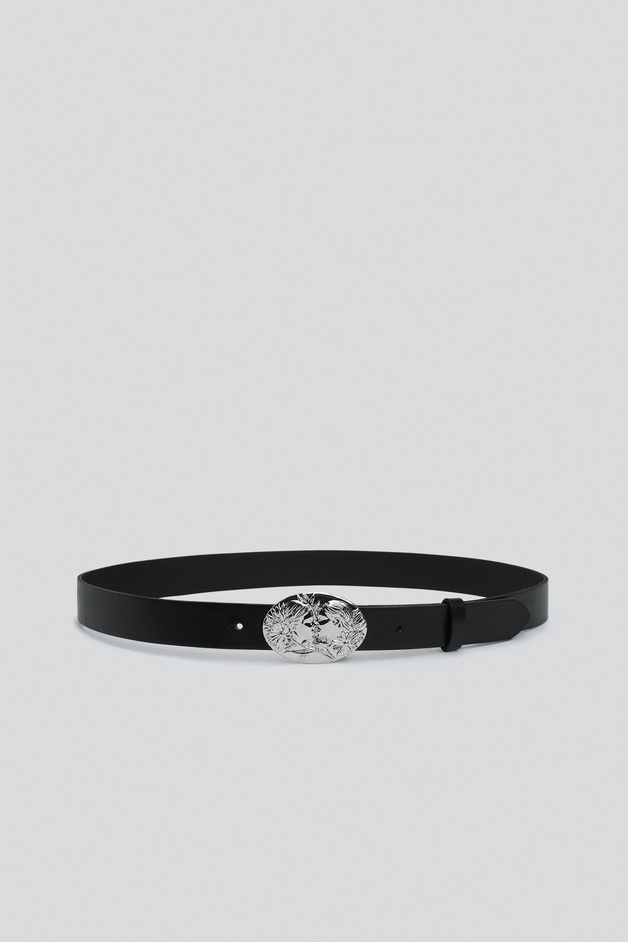 CEINTURE CUIR 100% BOUCLE OVALE PLAQUE