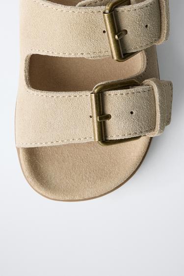 LEATHER BUCKLE SANDALS - Sand Brown by Zara - Image 4