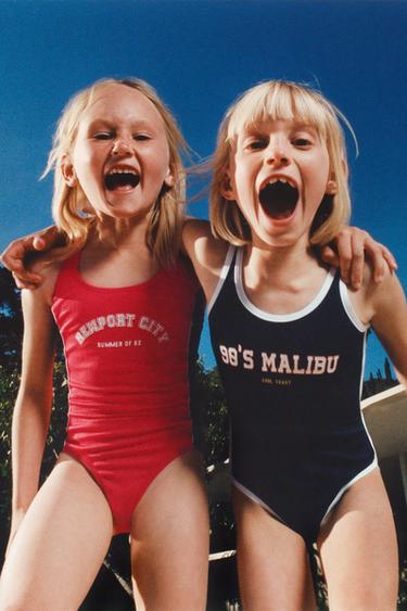 Zara KIDS/ “NEWPORT CITY” SWIMSUIT - Red