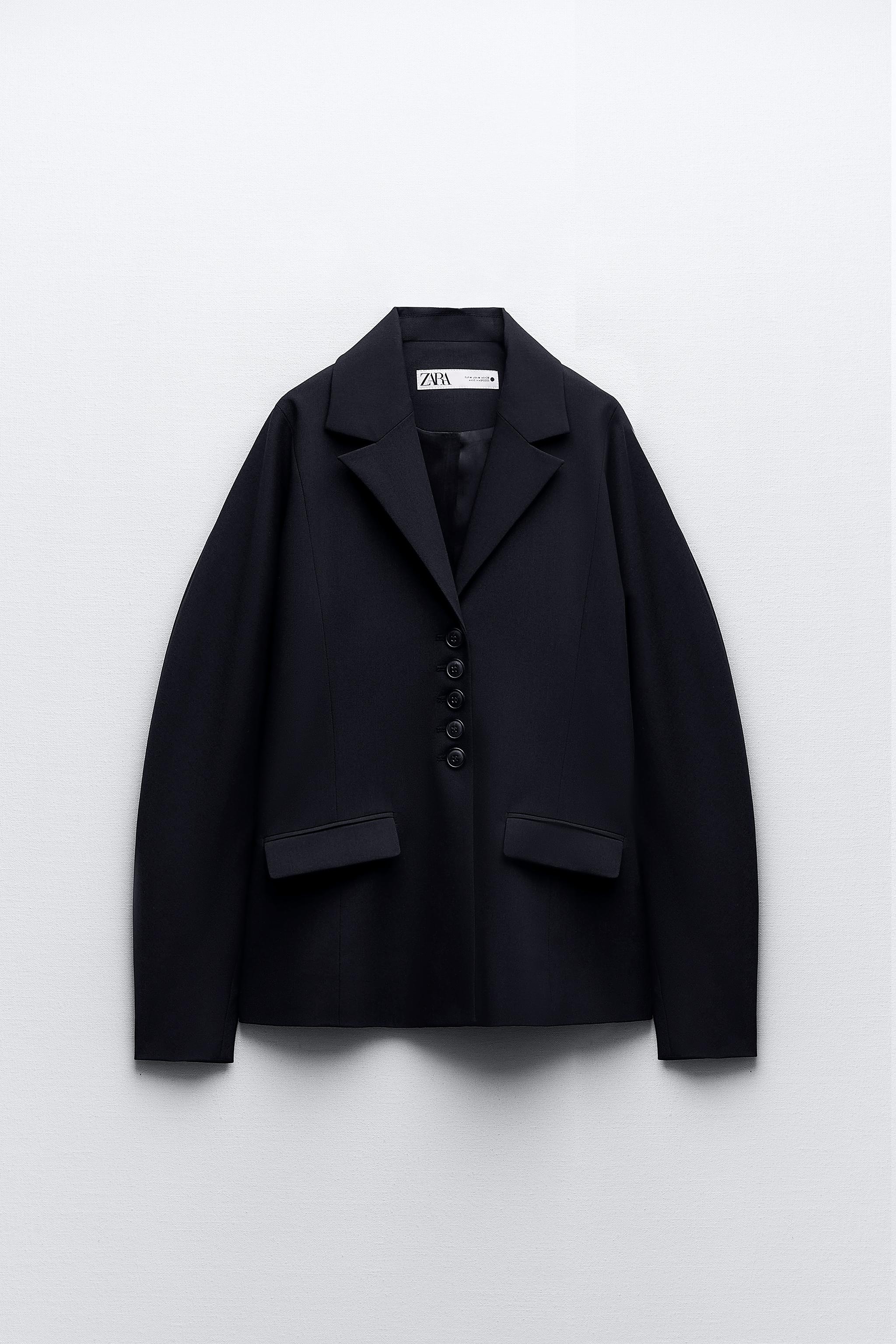 BLAZER WITH A TUXEDO COLLAR - Black