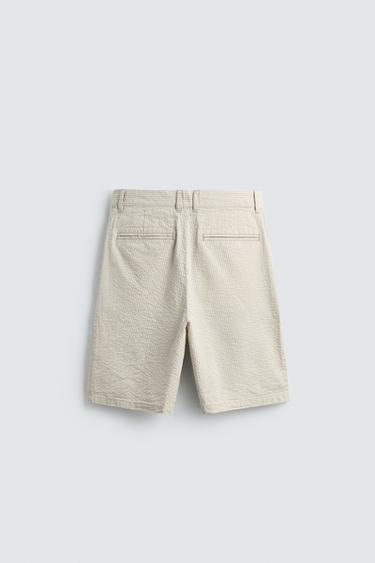 BERMUDA REGULAR FIT SEERSUCKER - Rayures de Zara - Image 6