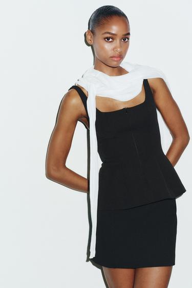 FALDA MINI TIRO ALTO - Negro de Zara