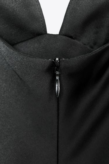 LONG SATIN DRESS - Black by Zara - Image 7