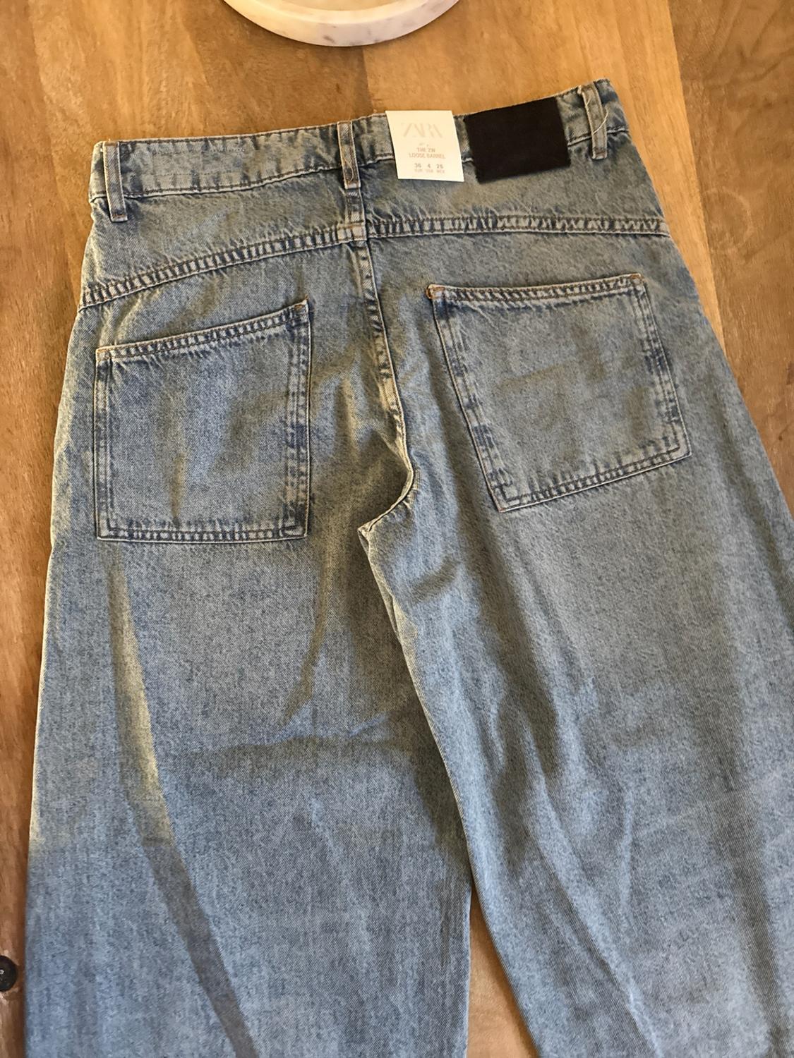 ZW COLLECTION LOOSE BARREL MID-WAIST JEANS - Image 3