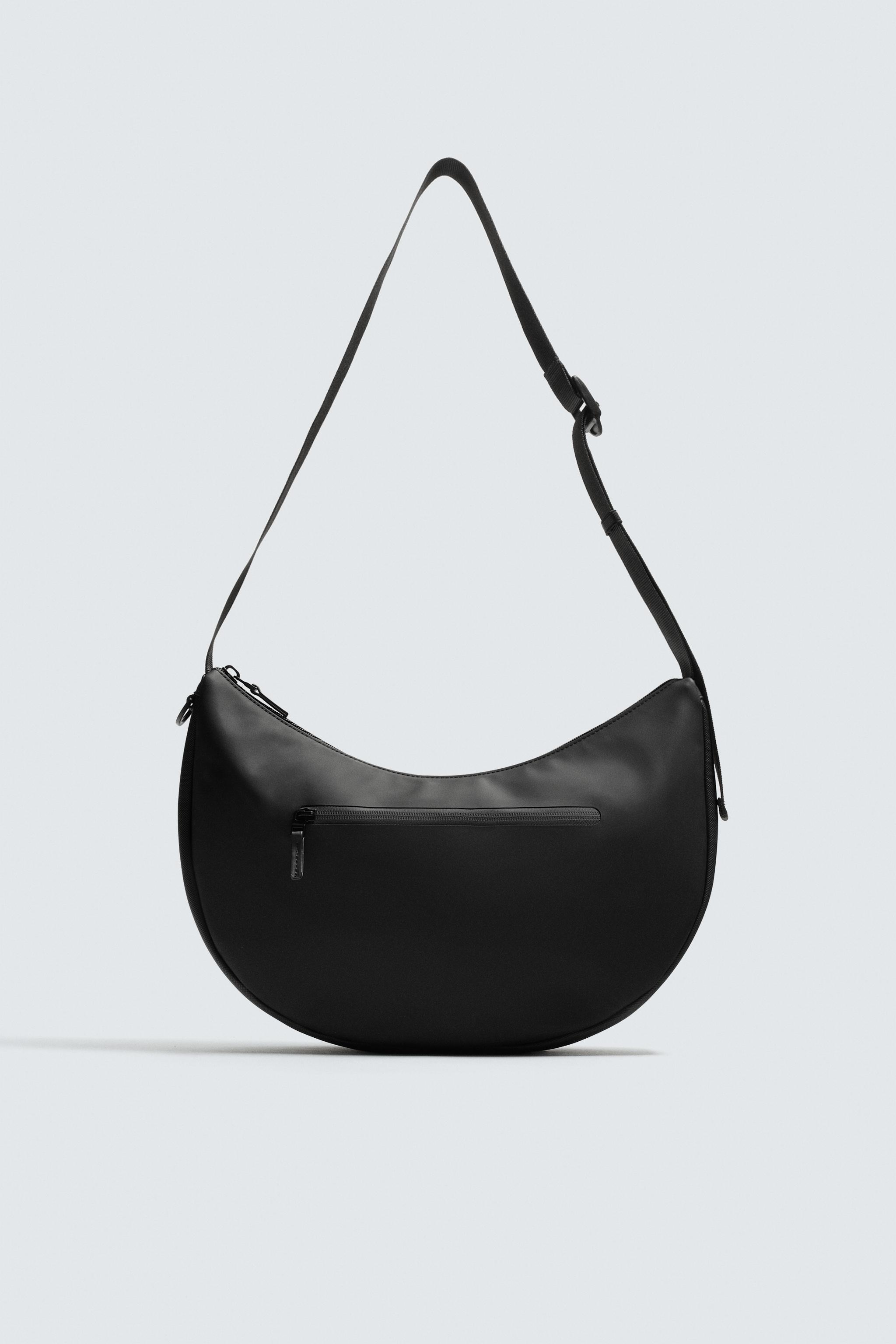 RUBBERISED SHOULDER BAG - Black | ZARA Singapore