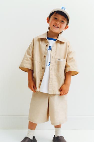 SHIRT WITH POCKETS - camel by Zara