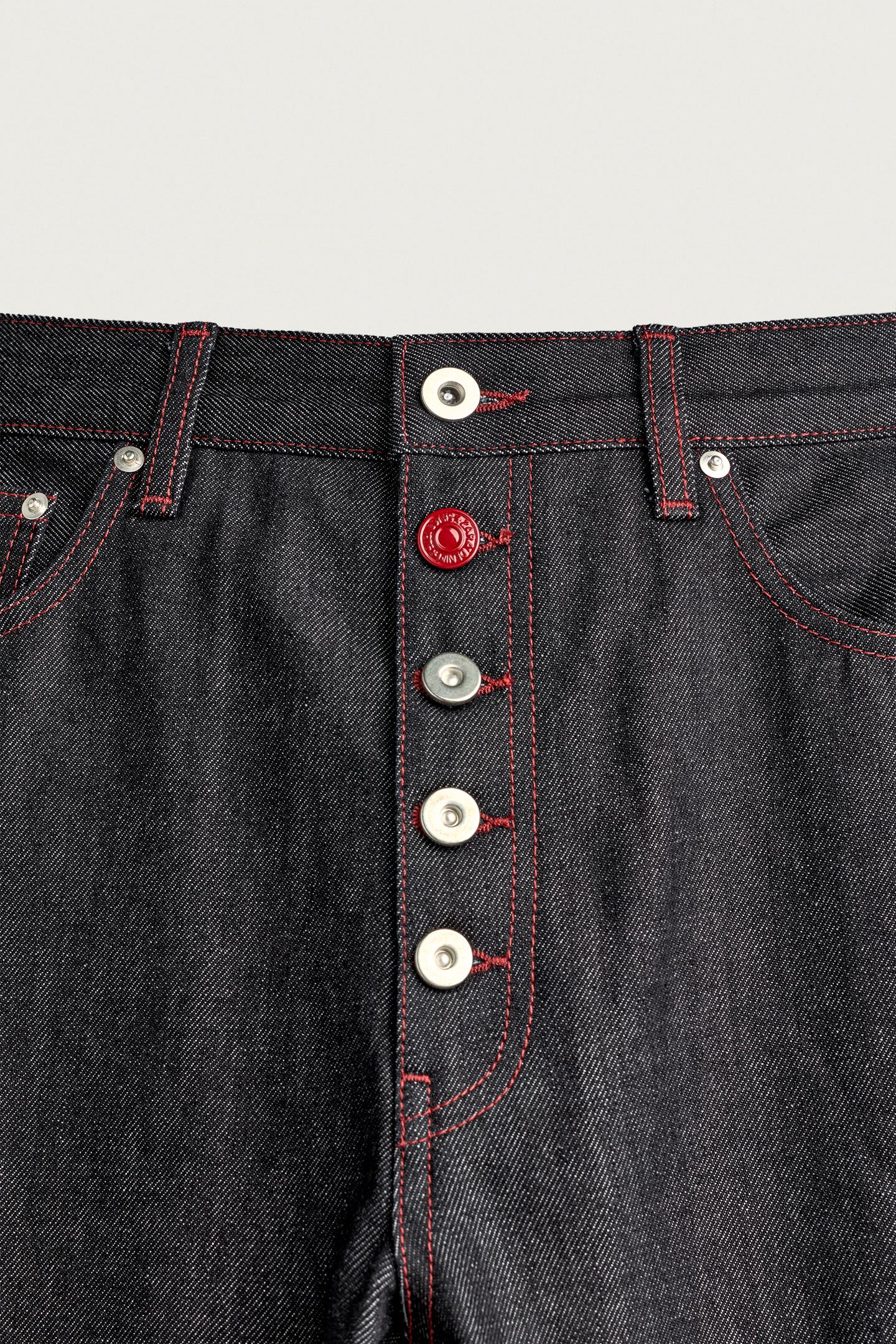 Мужские джинсы Zara Button-Fly Loose-Fit, цвет: Индиго — фото 8