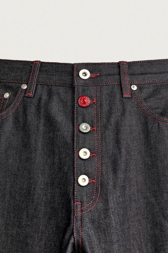 JEANS LOOSE FIT BOUTONNAGE - Indigo de Zara - Image 8