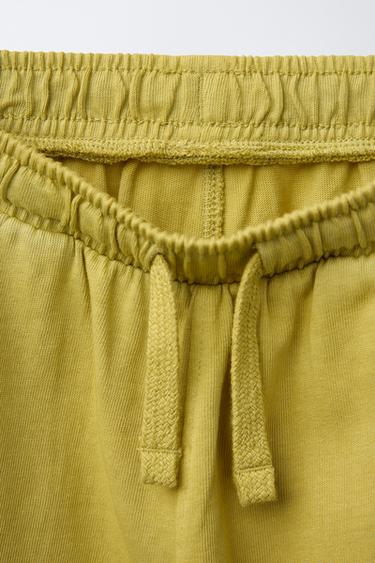 ENSEMBLE T-SHIRT ET PANTALON WIDE LEG UNIE - Vert olive de Zara - Image 3