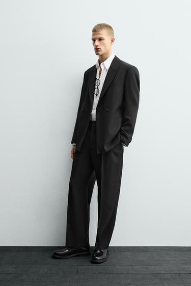 100% WOOL SUIT TROUSERS - Black by Zara - Image 3