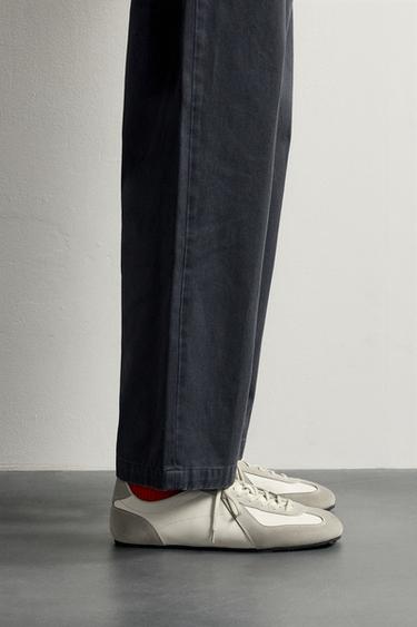 حذاء رياضي جلدي آرون ليفين × Zara - أبيض الخاص بـ Zara - صورة 0