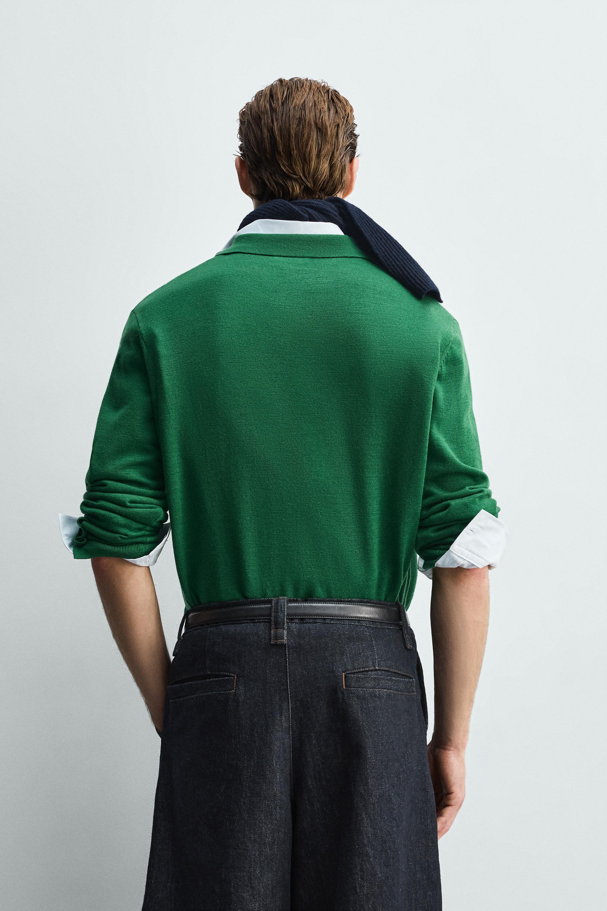 WOOL KNIT POLO SHIRT