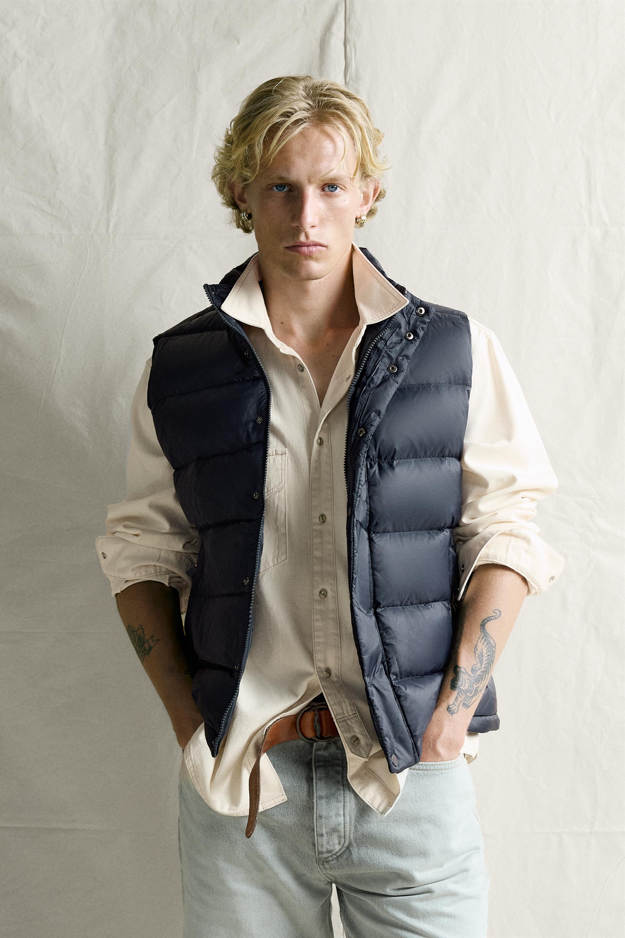 WATER REPELLENT 80% DOWN - 20% FEATHER VEST — Dark navy