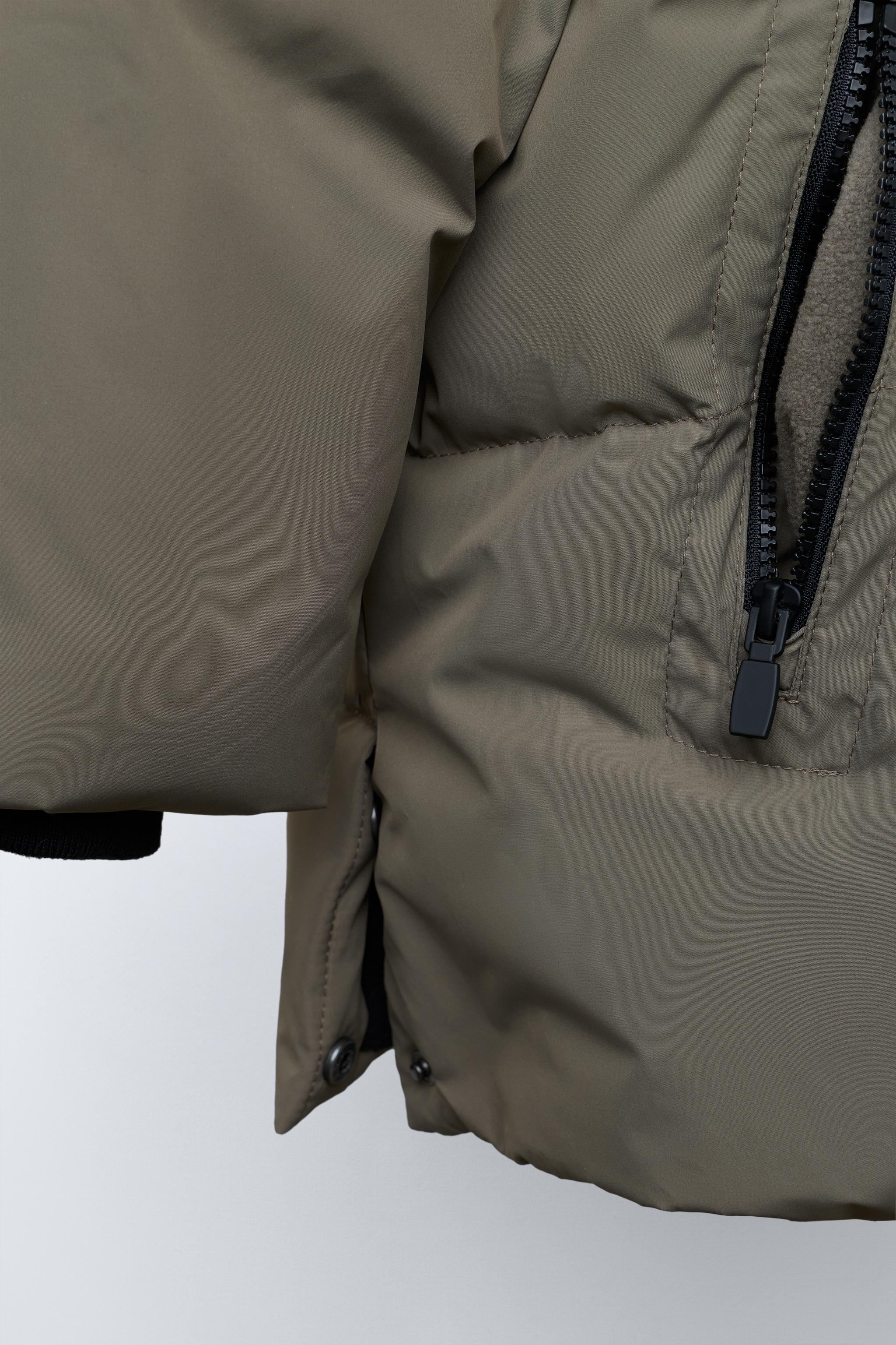 LONG DOWN FEATHER WATER REPELLENT AND WIND RESISTANT PUFFER COAT