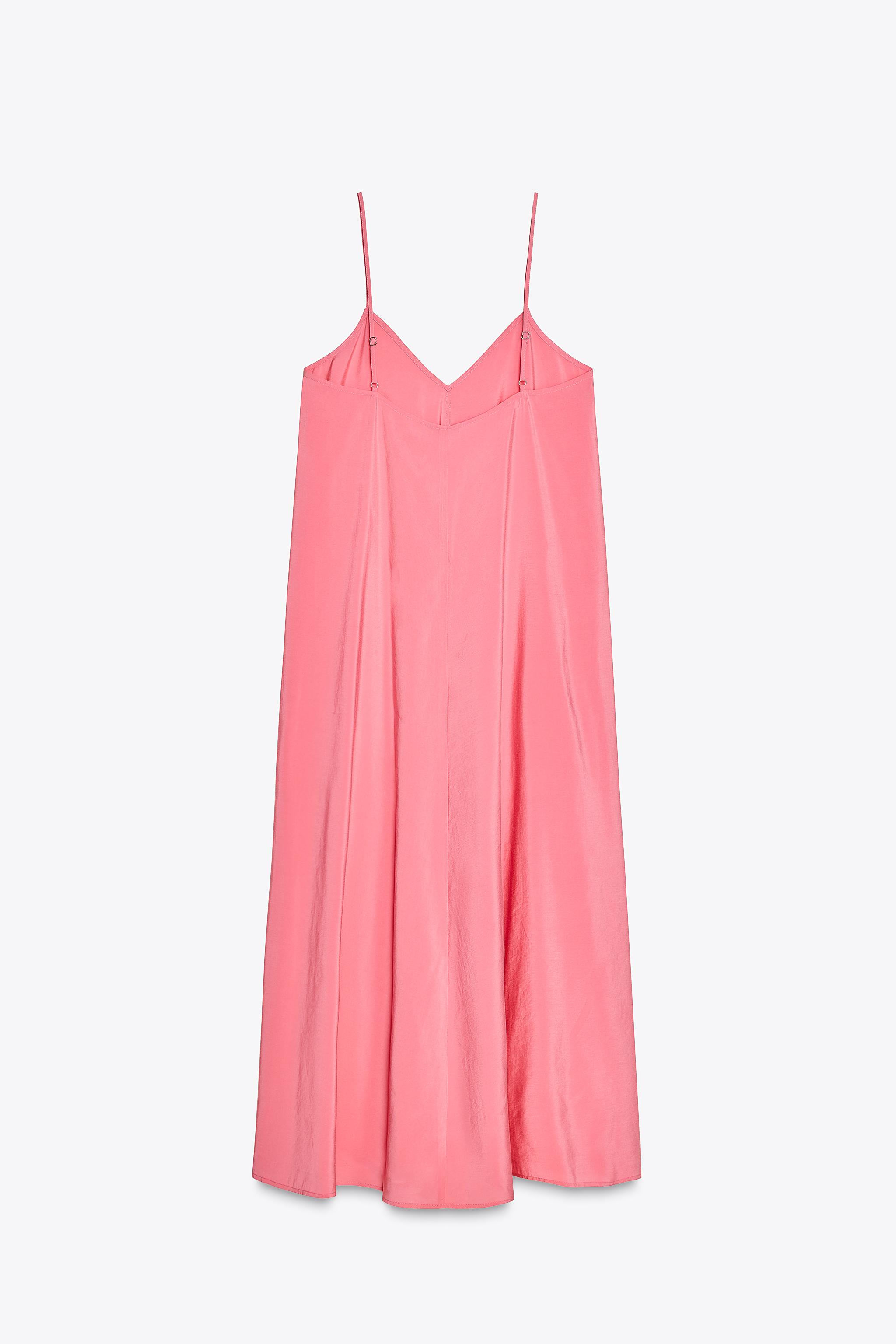 FLOWY MIDI DRESS - Chalk pink | ZARA United States