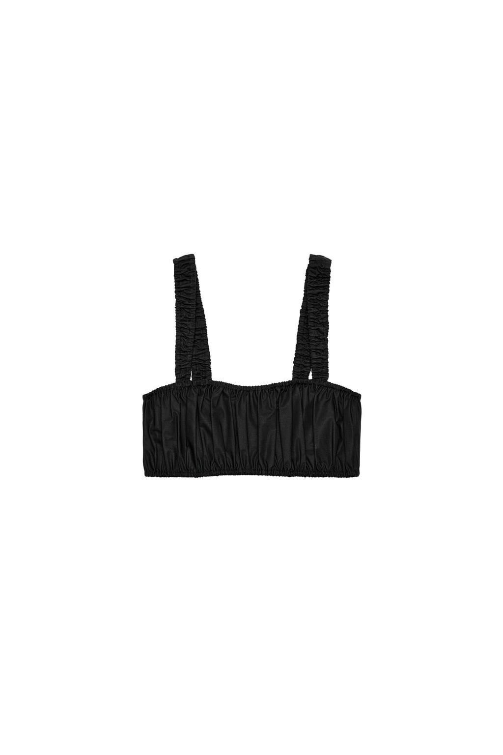 POPLIN RUCHED CROP TOP - image 3