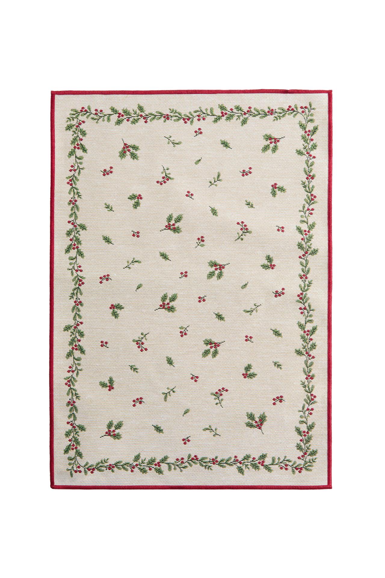HOLLY JACQUARD CHRISTMAS PLACEMAT