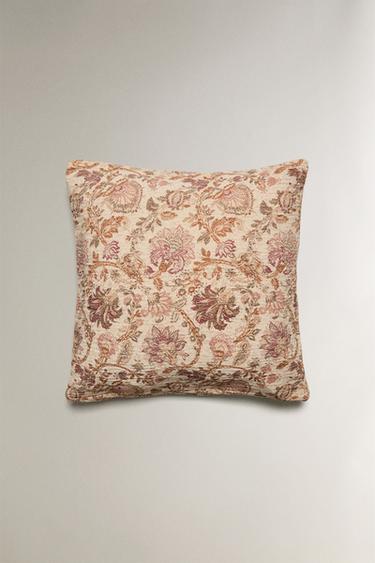 FLORAL PRINT CUSHION COVER - Light beige by Zara - Image 2