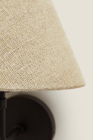 LAMP | WALL LIGHT WITH LINEN LAMPSHADE - Light beige by Zara - Image 2