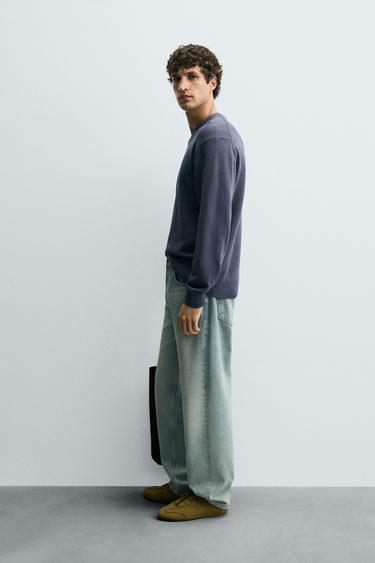 TEXTURED STRUCTURE SWEATER - Faded blue by Zara - Image 3