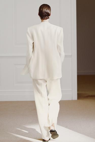 ZW COLLECTION STRAIGHT-LEG TROUSERS - Ecru by Zara - Image 2