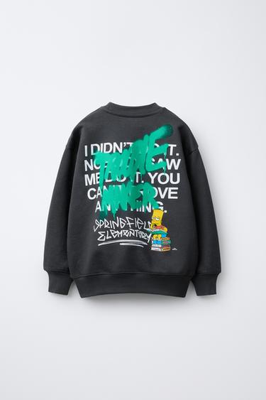 THE SIMPSONS ™ MATT GROENING PRINTED SWEATSHIRT - Grey green by Zara - Image 1