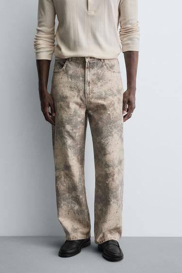 ABSTRACT PRINT BAGGY TROUSERS - 026 by Zara