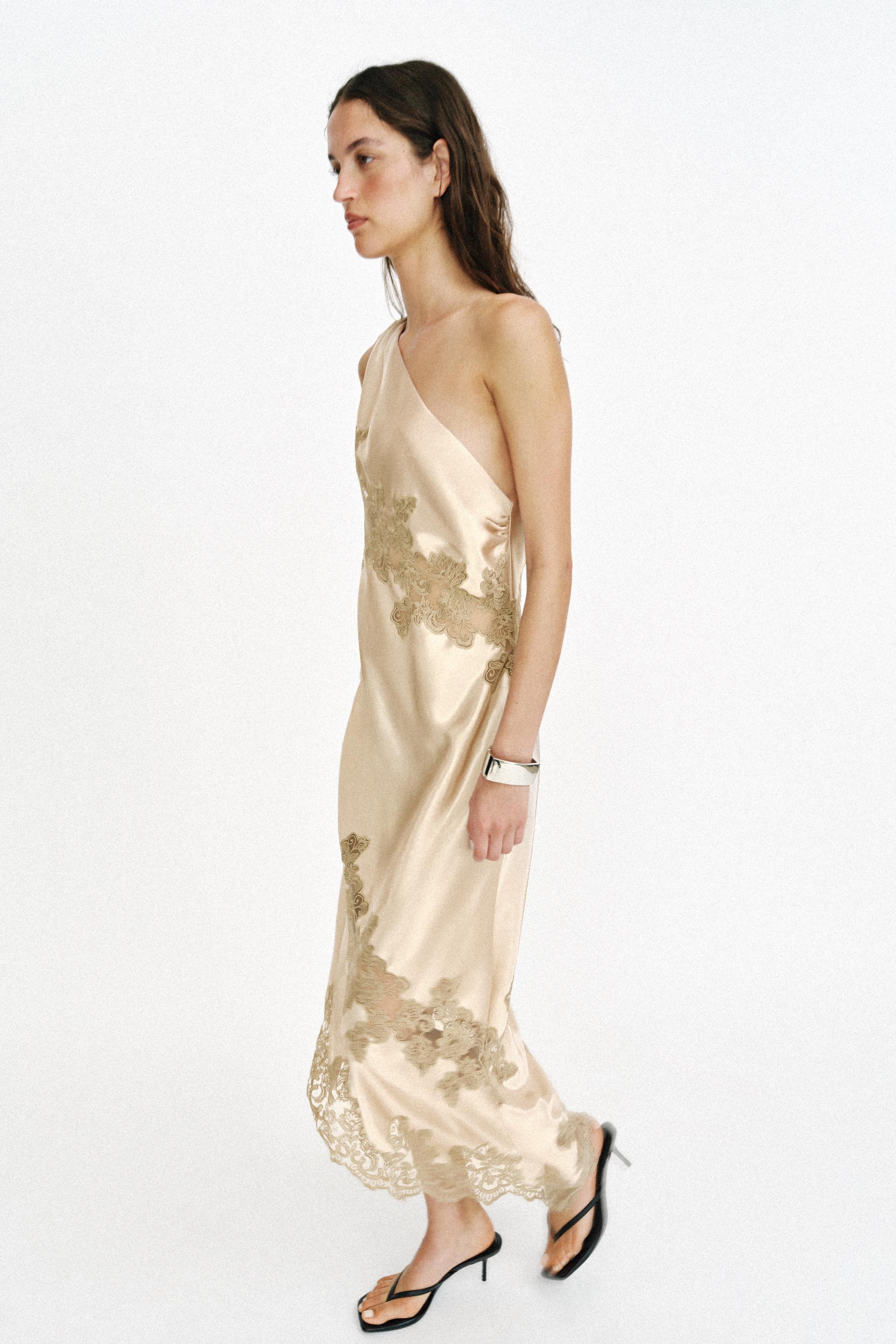 ASYMMETRIC LINGERIE STYLE DRESS