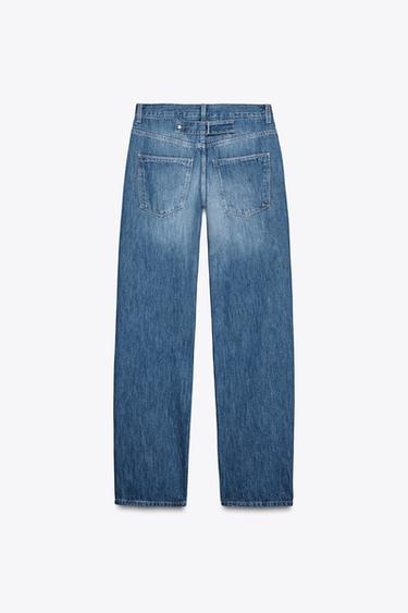 JEAN TRF BAGGY DROIT TAILLE NORMALE - Bleu marine de Zara - Image 9