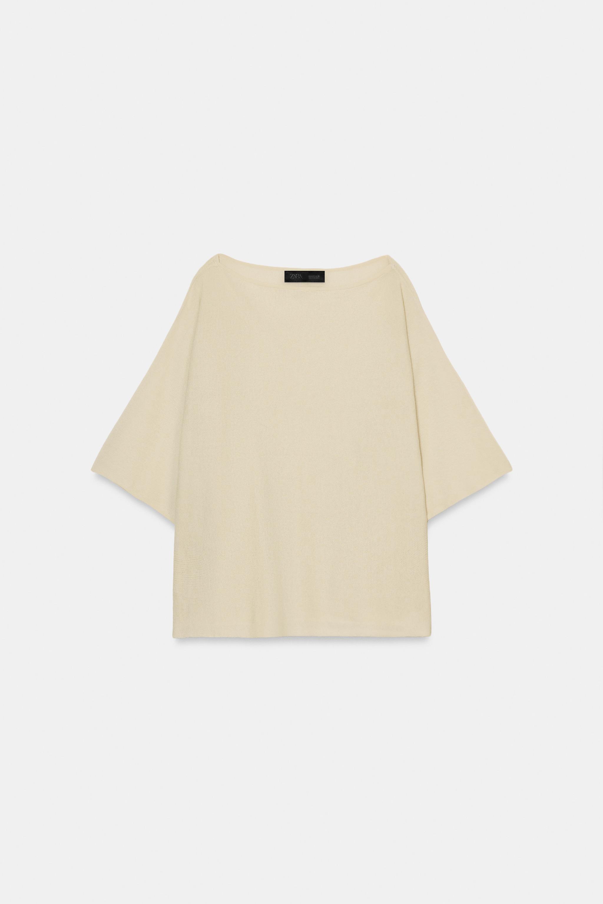 KNIT CAPE TOP - Sand | ZARA South Africa