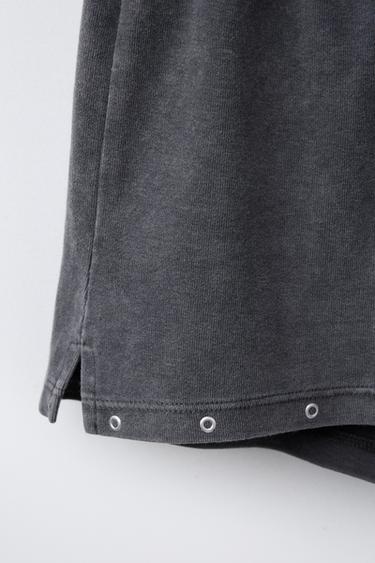 BERMUDA EFFET DÉLAVÉ CLOUS - Gris anthracite de Zara - Image 2