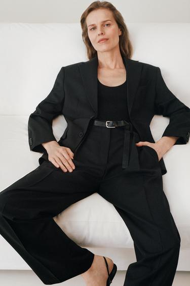 BLAZER OVERSIZE بالصوف 50TH ANNIVERSARY - أسود الخاص بـ Zara