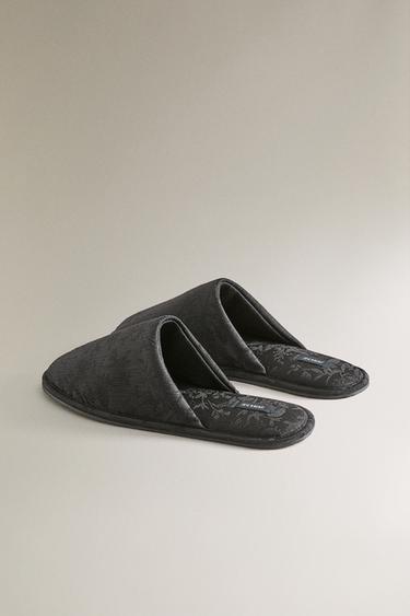 JACQUARD MULE SLIPPERS - Black by Zara - Image 3