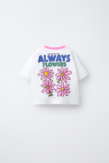 T-SHIRT WITH TERRYCLOTH PATCH - White by Zara