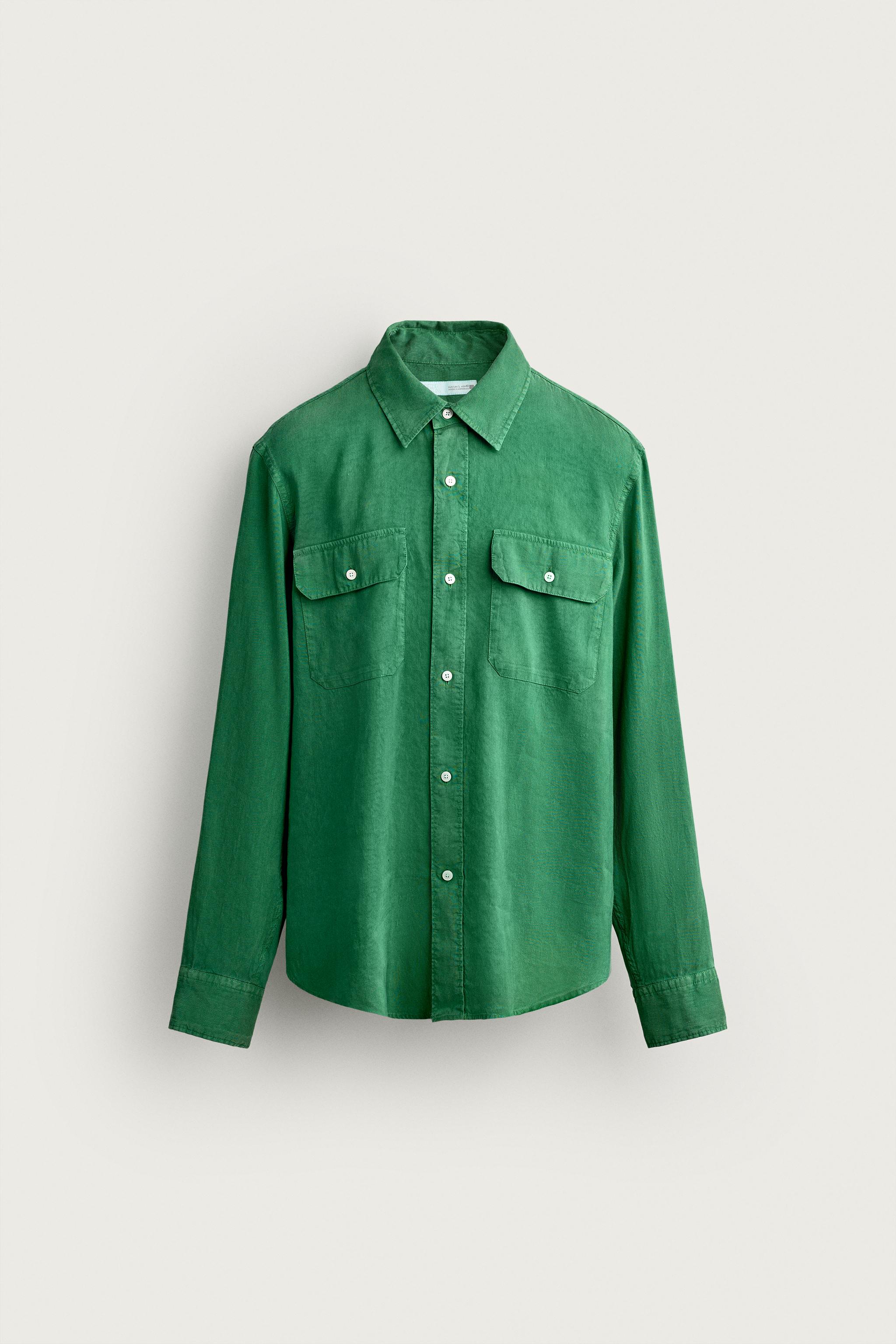 LINEN-LYOCELL FLUID SHIRT