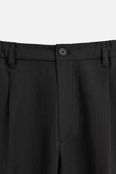 LYOCELL BLEND TROUSERS - Black by Zara - Image 8