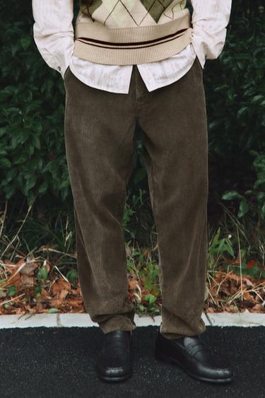 CARROT FIT CORDUROY TROUSERS - Brown by Zara