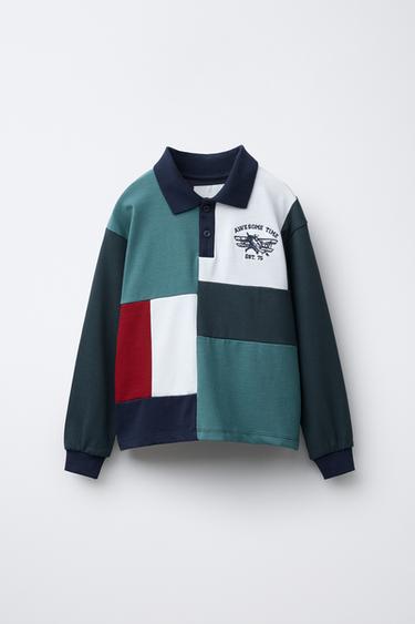 Zara PATCHWORK POLO MAJICA – raznobojno – Slika 0