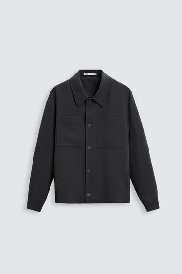Zara BOXY FIT OVERSHIRT - Gray