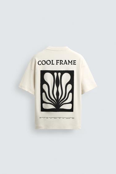 SWEAT INTERLOCK BRODÉ IMPRIMÉ BIMATIÈRE - Écru de Zara - Image 8