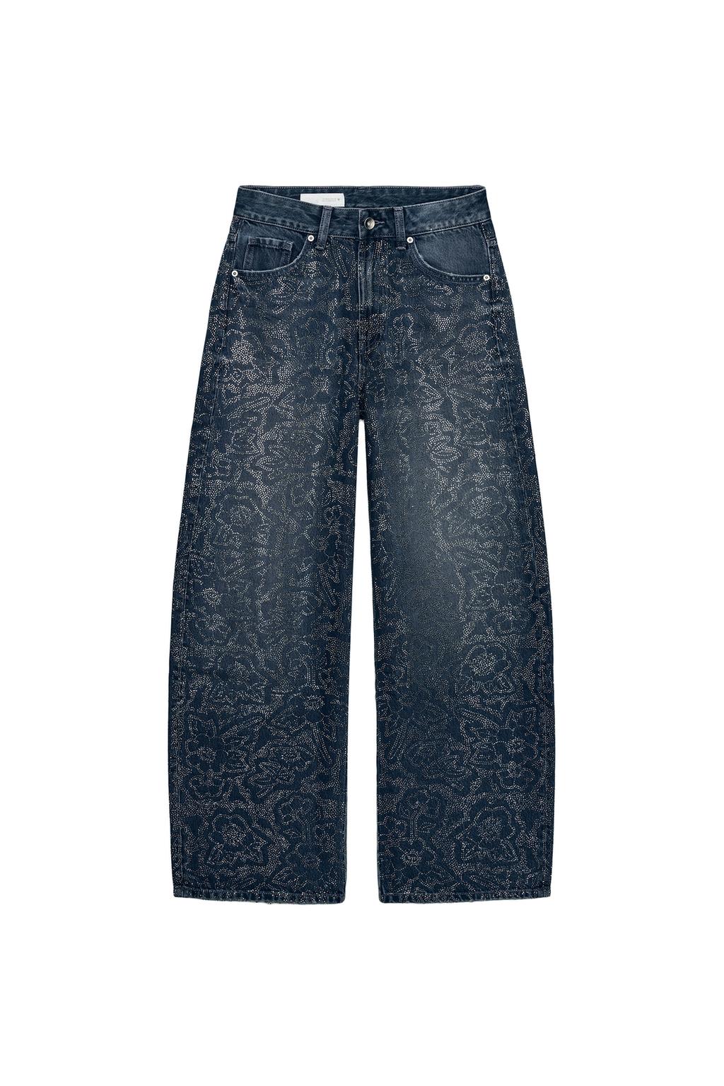 TRF BAGGY RHINESTONE JEANS - image 4
