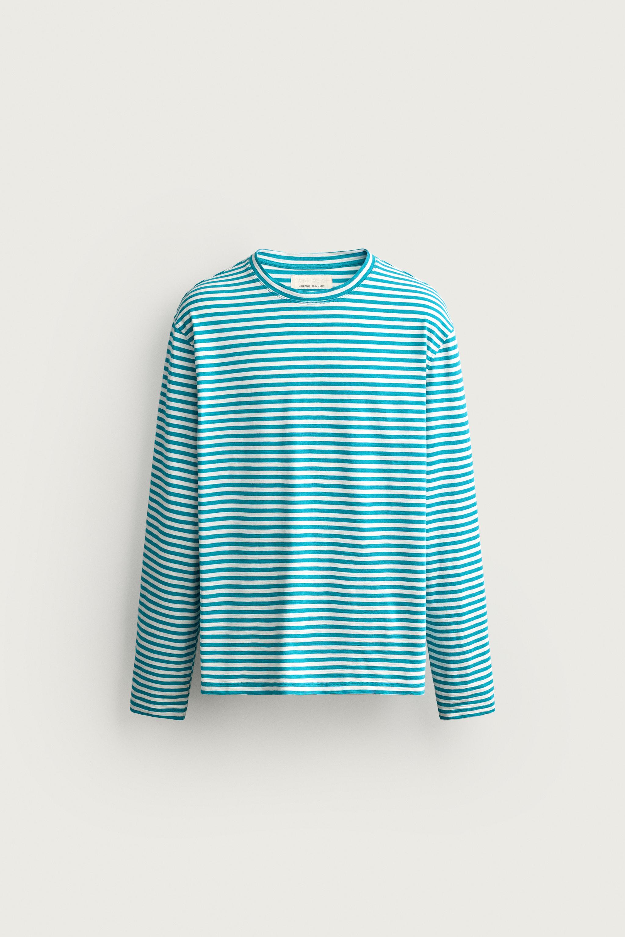 SLUB STRIPE JACQUARD REGULAR FIT T-SHIRT