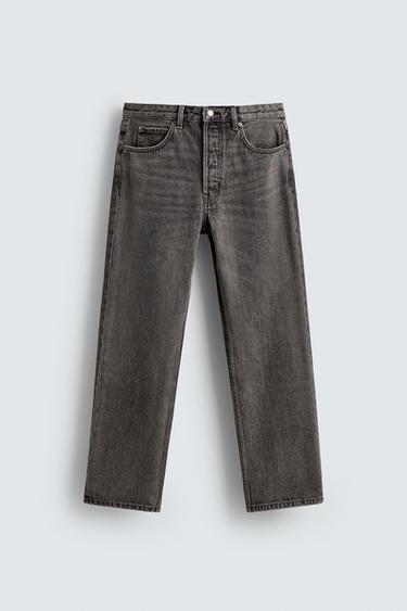 JEANS STRAIGHT FIT REGULAR - Cinzento da Zara