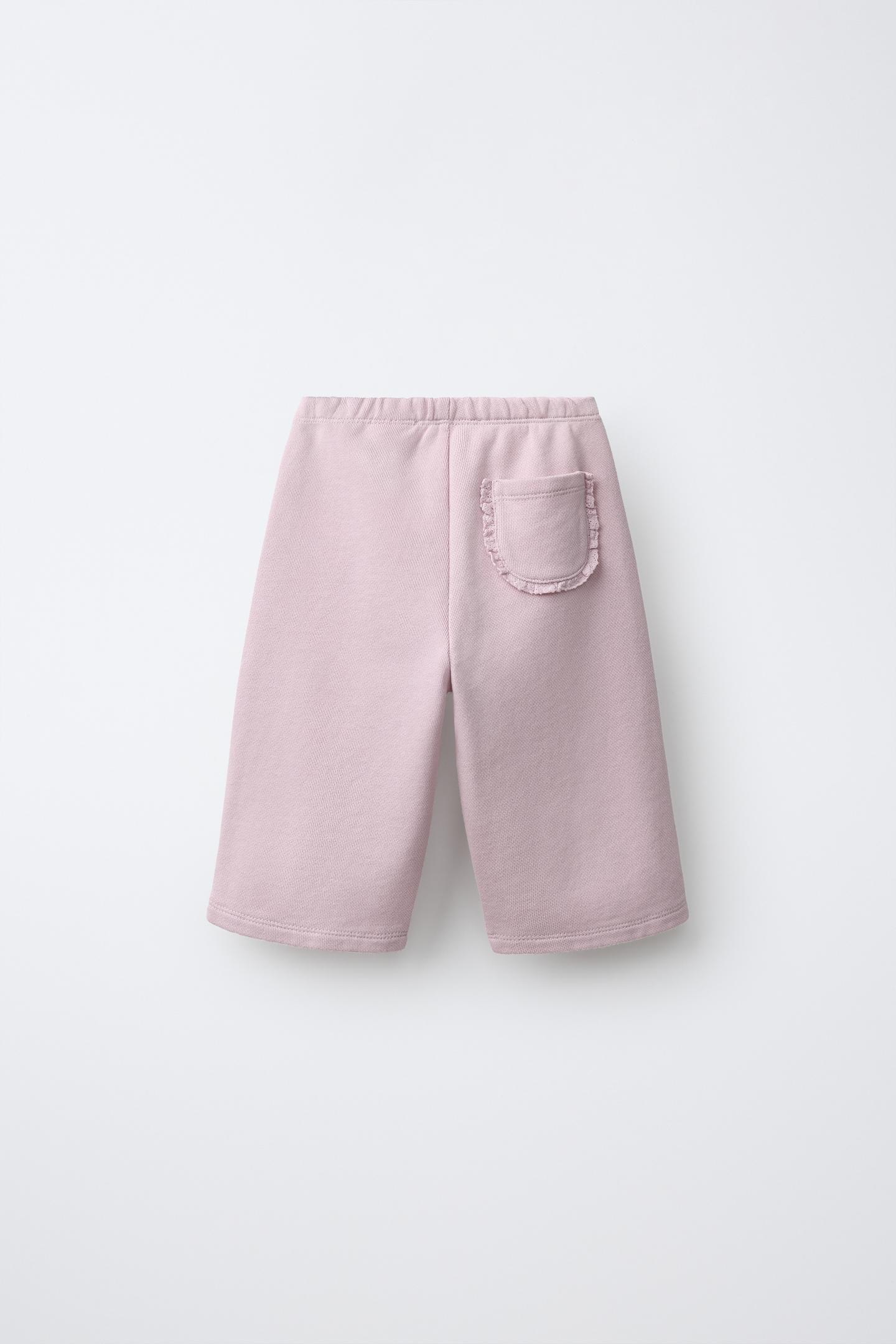 Детские брюки Zara Cotton Pocket Trousers, цвет: Пыльный розовато-лиловый — фото 2