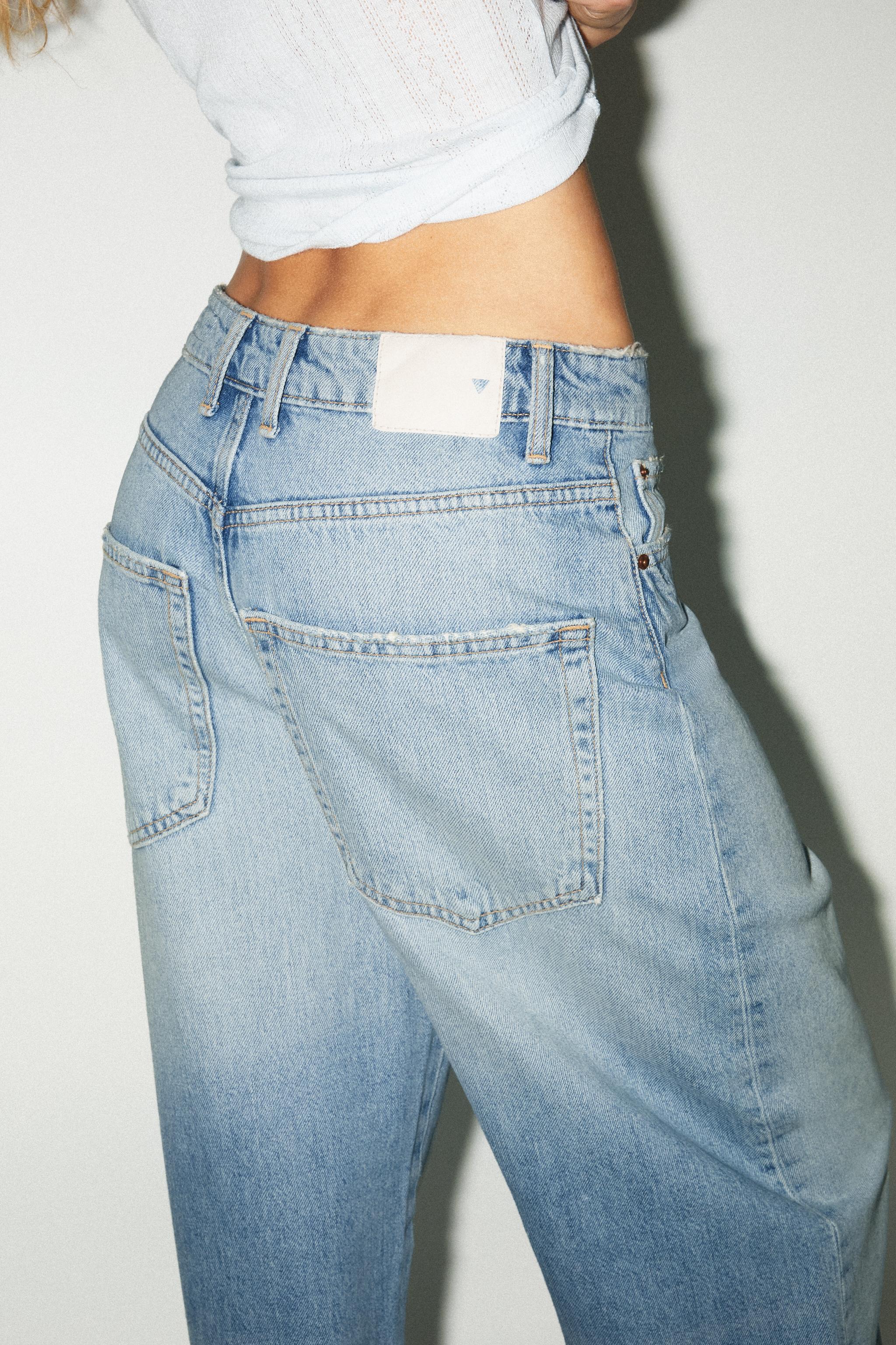 ミッドライズBAGGY TRF デニムパンツ - ブルー | ZARA Japan / 日本