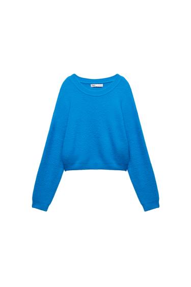 SOFT TOUCH CROPPED KNIT SWEATER