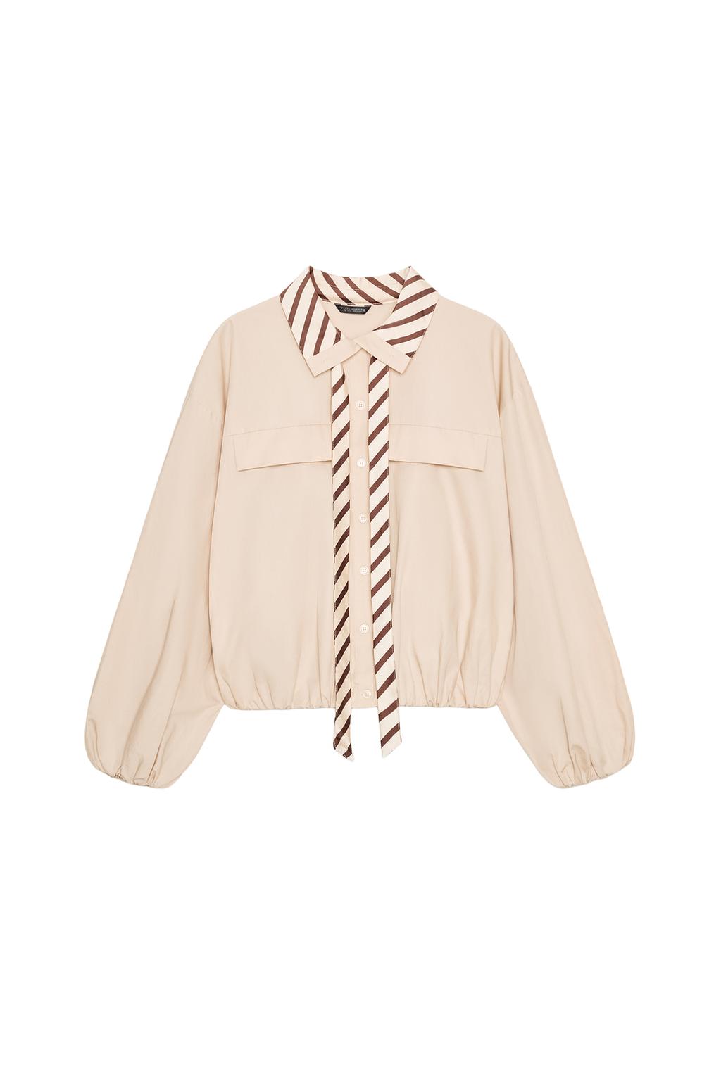 CONTRAST COLLAR POPLIN SHIRT - image 3