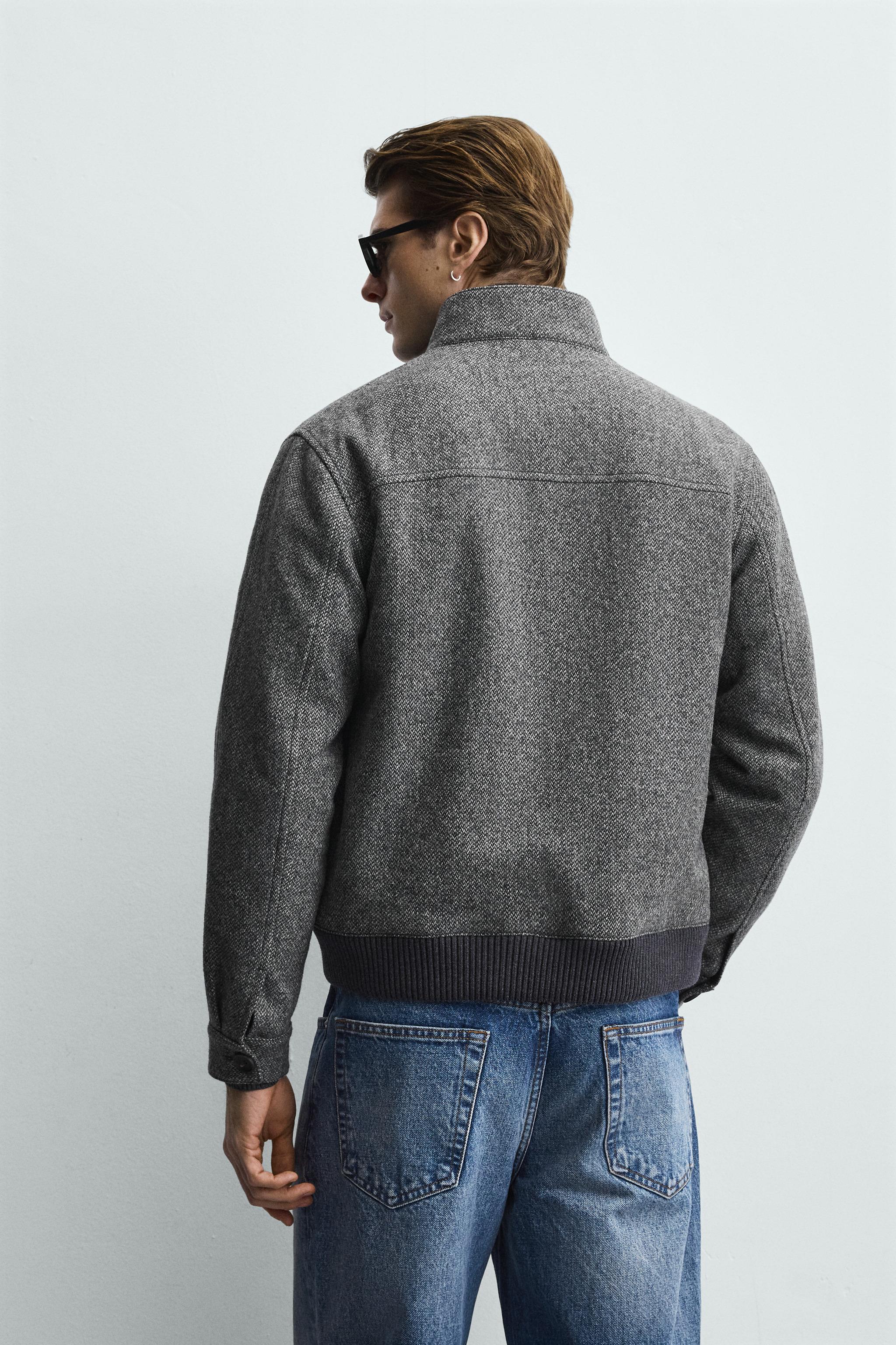 CONTRAST TEXTURED JACKET